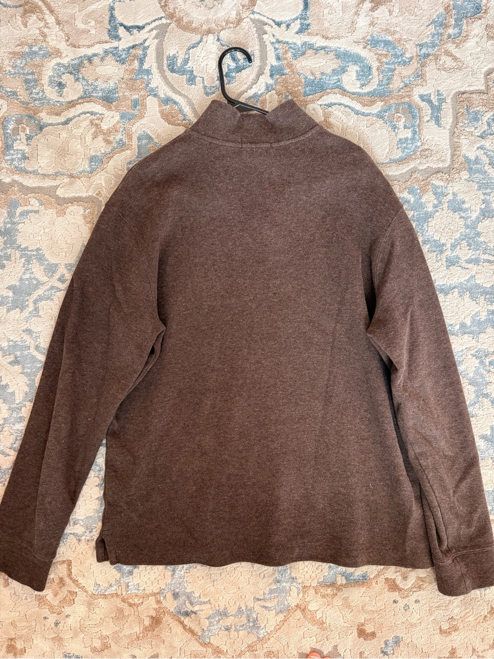 Polo by Ralph Lauren Dark Brown Half-Zip Mock Neck Sweater - Picture 3 of 3